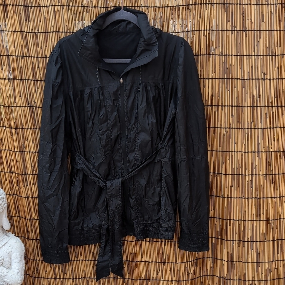 lululemon athletica Black Trench Coat with Belted Waist